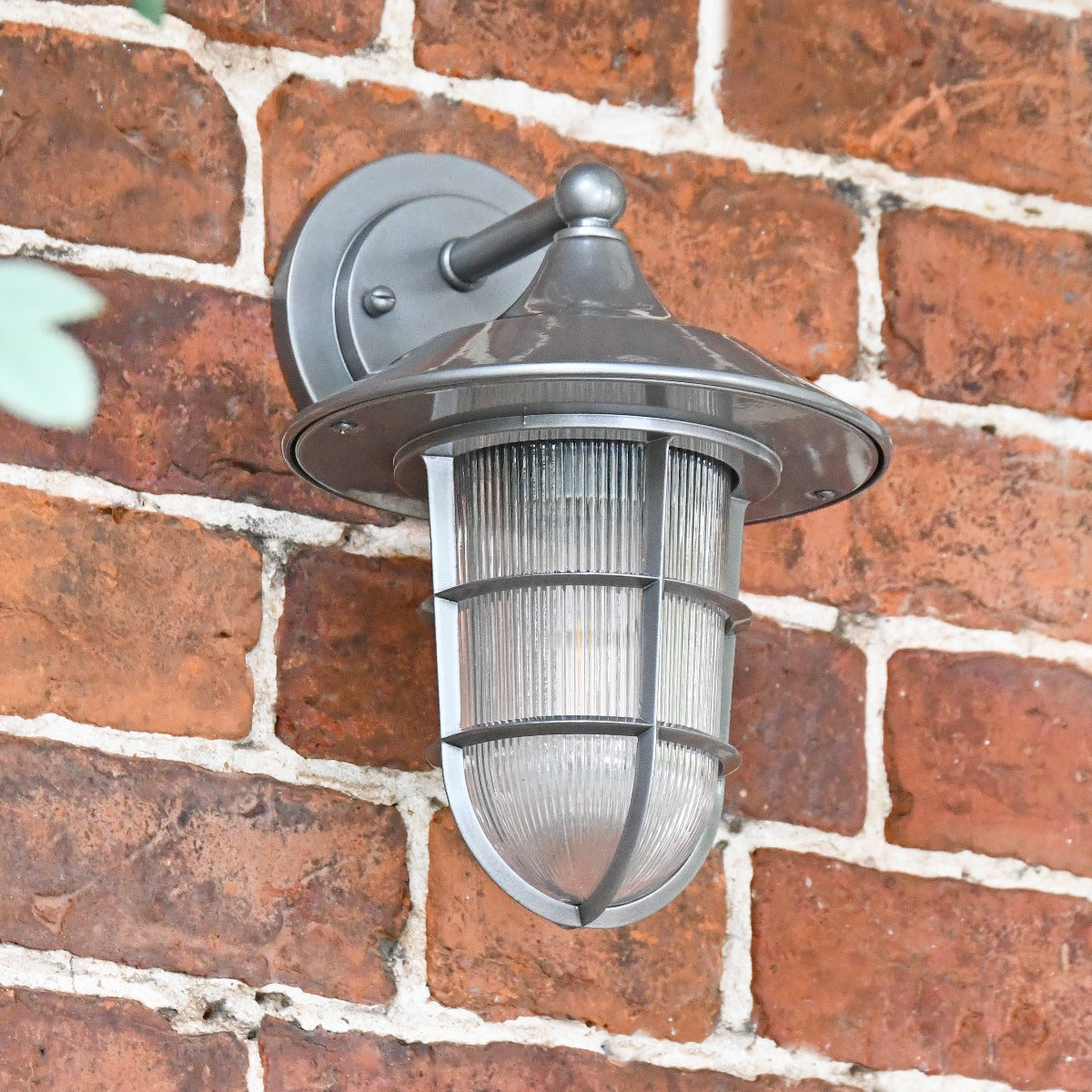 Small Silver Nautical Style Top Fix Wall Lantern