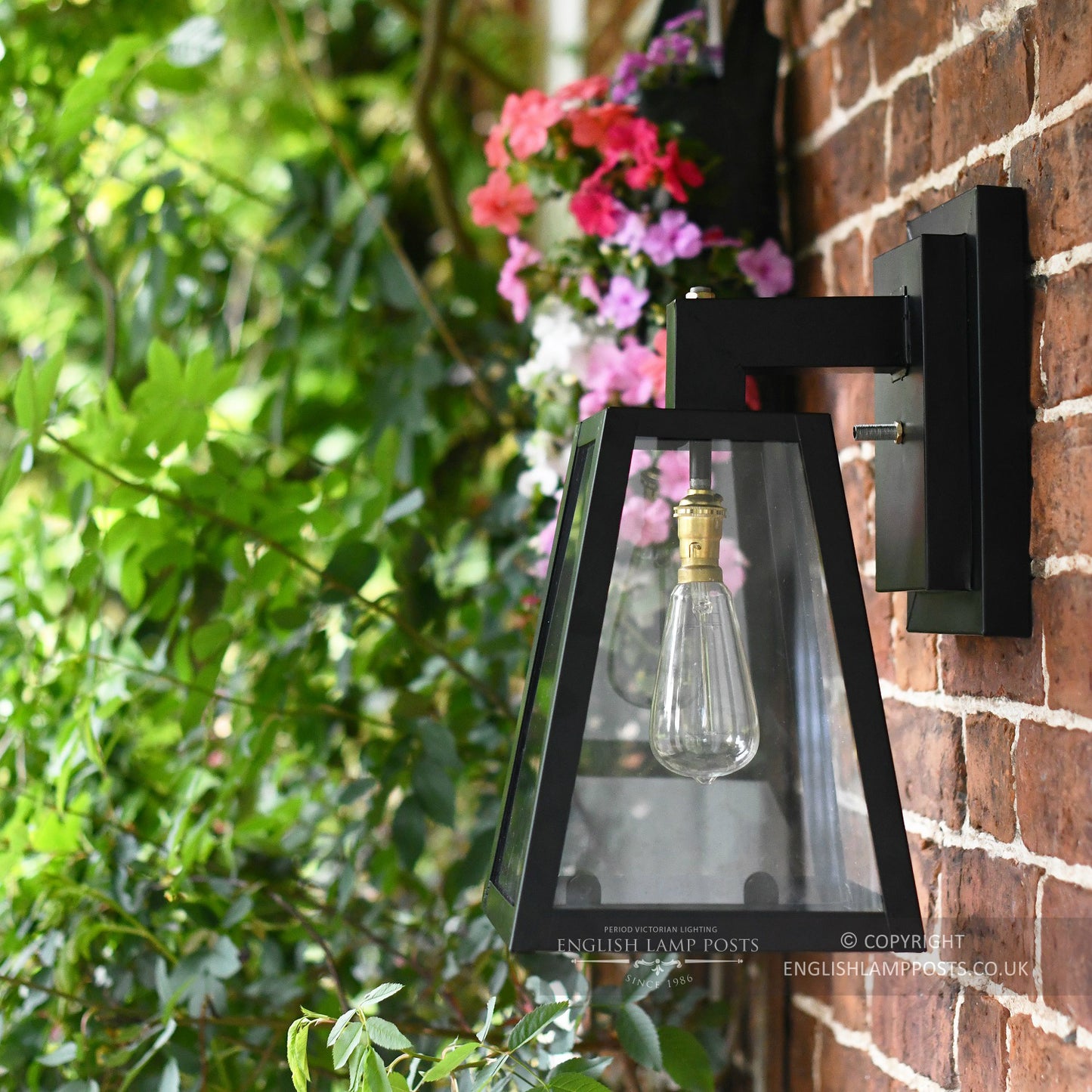 Top Fix Contemporary Black Flush Wall Light