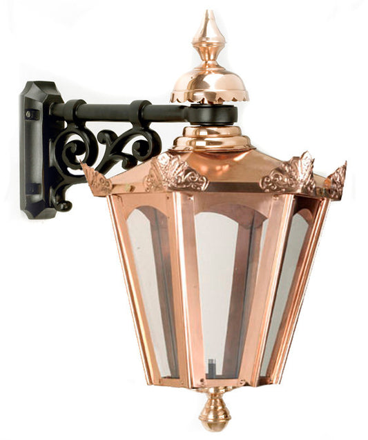 Copper Hexagon Top Fix Wall Light