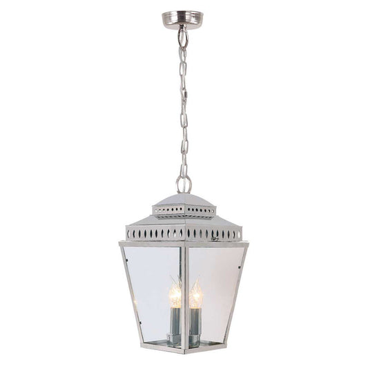 'Townend' Antique Nickel Chain Hanging Lantern