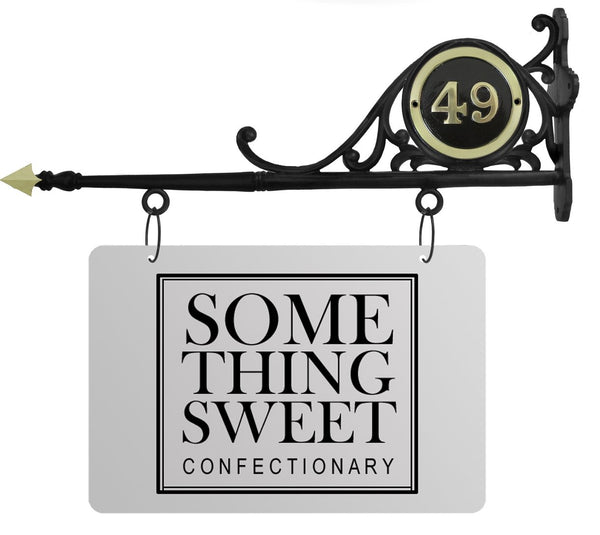 Hanging Bar Sign With Polished Brass Detailing
