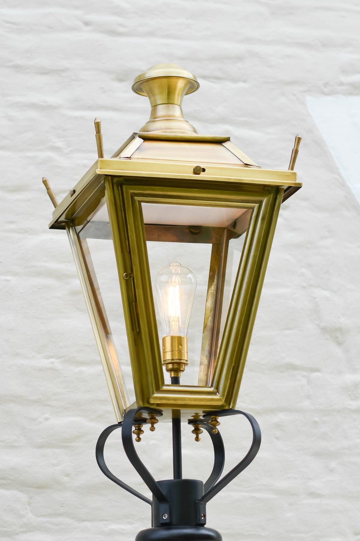 The traditional brass lantern