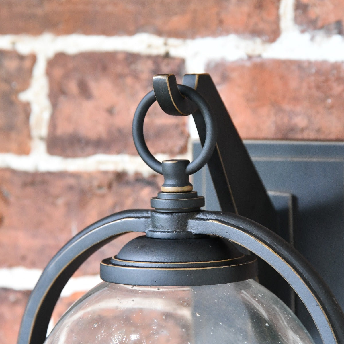 Traditional Bell-Shaped Glass Wall Lantern Close Up (2)