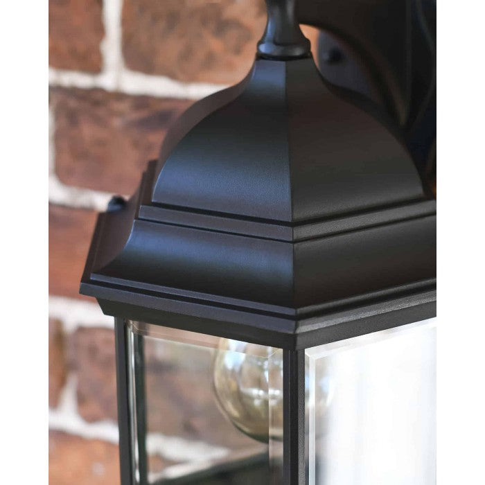 Close Up of Black Wall Lantern 