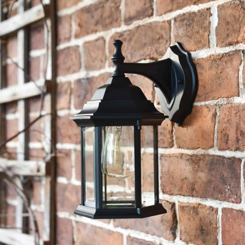 Traditional Black Top-Fix Wall Lantern
