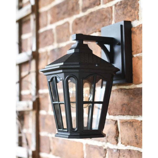 Traditional Black Victorian Top-Fix Wall Lantern