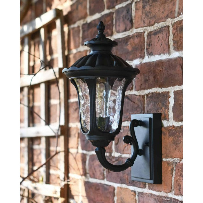 Traditional Black Aluminium Ornate Victorian Lantern In Situ