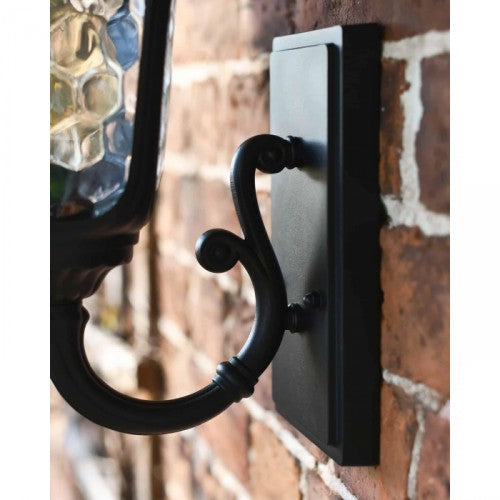 Black Aluminium Ornate Victorian Lantern Close Up of Bracket