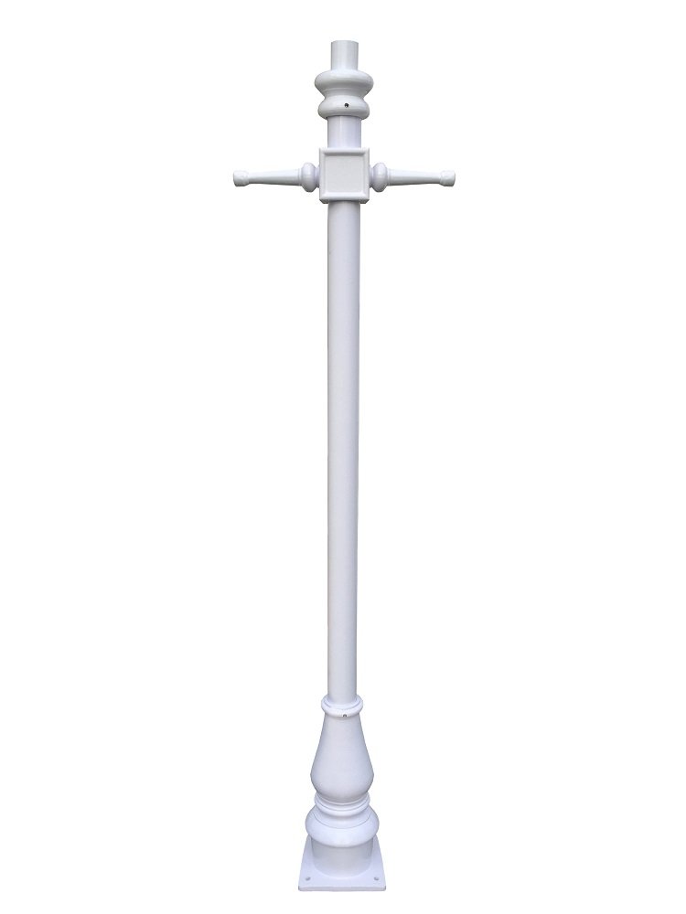 2.1m Tall Modern White Lamp Post