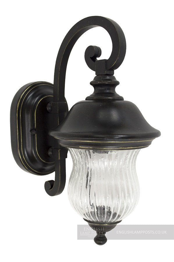Traditional Fluted Hour Glass Wall Lantern