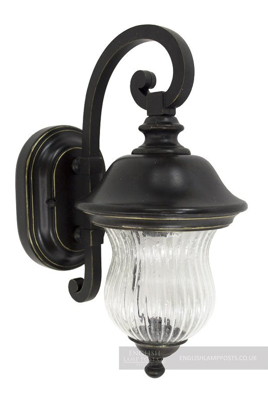 Traditional Fluted Hour Glass Wall Lantern