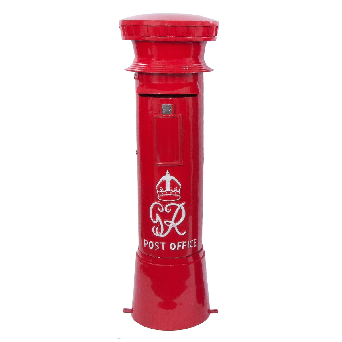Traditional GR Pillar Post Box - Red