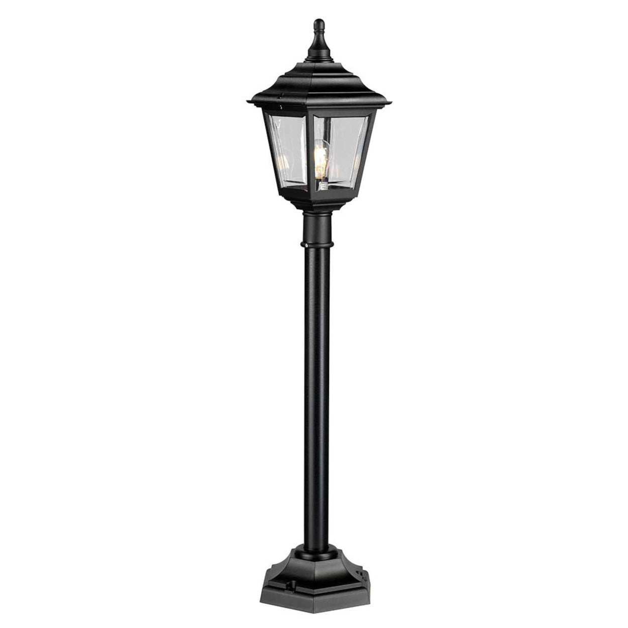 Traditional 'Melville' Black Pillar Light