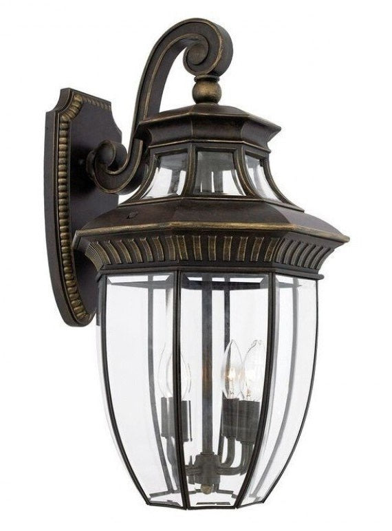 Traditional Ornate Top Fix Wall Lantern