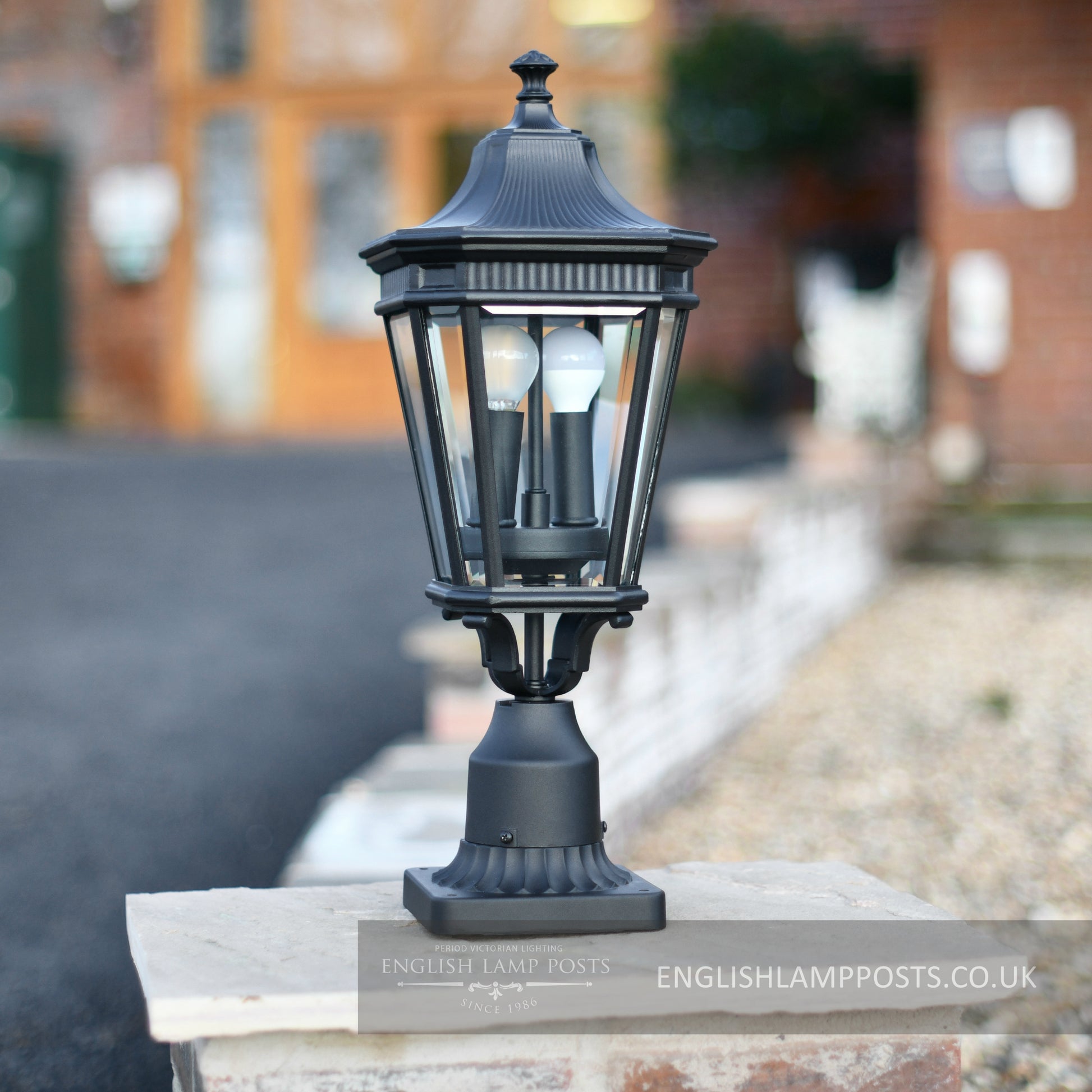 Traditional Pedestal Light with Sculpted Detailing