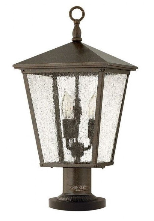 Traditional Pillar Light with Rain Drop Glass