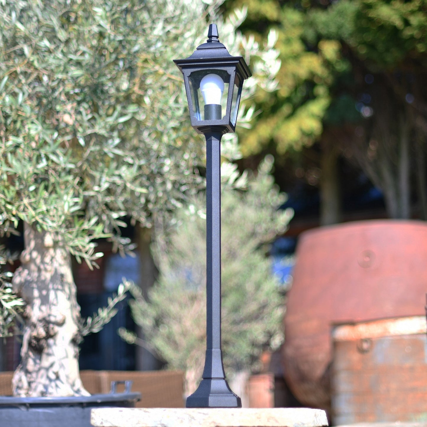Traditional Tall Entrance Pillar Light On Column