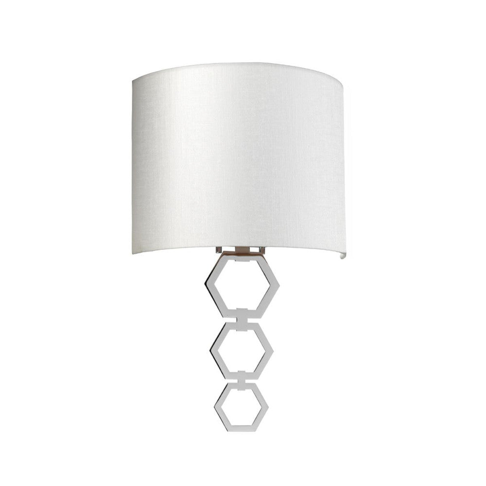 The chrome modern wall light not illuminated