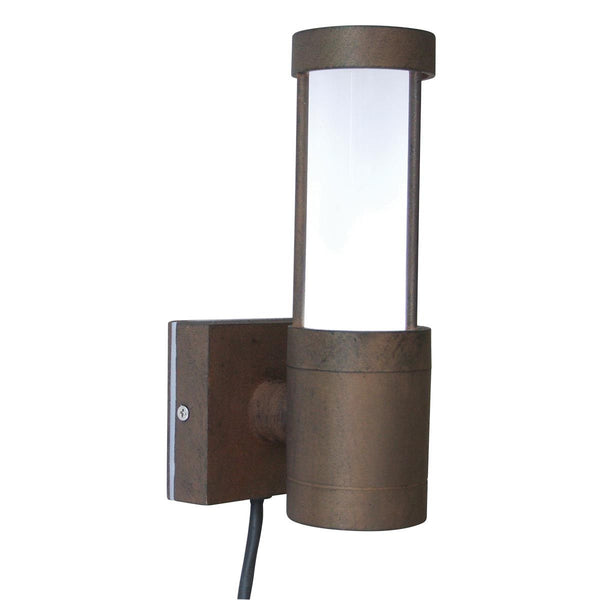 'Troy' Bottom Fix Aged Iron Wall Light