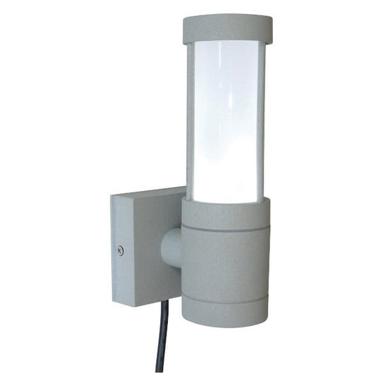 'Troy' Bottom Fix Silver Wall Light - thumbnail