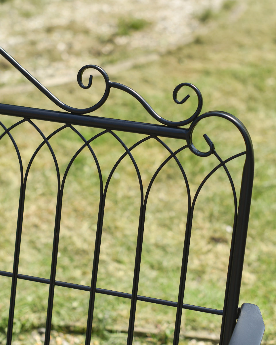 Magnified view of the bench edge