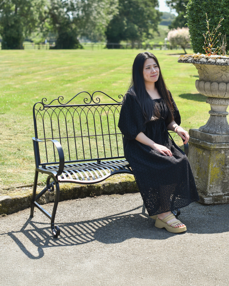 Life size scale of the two seater bench