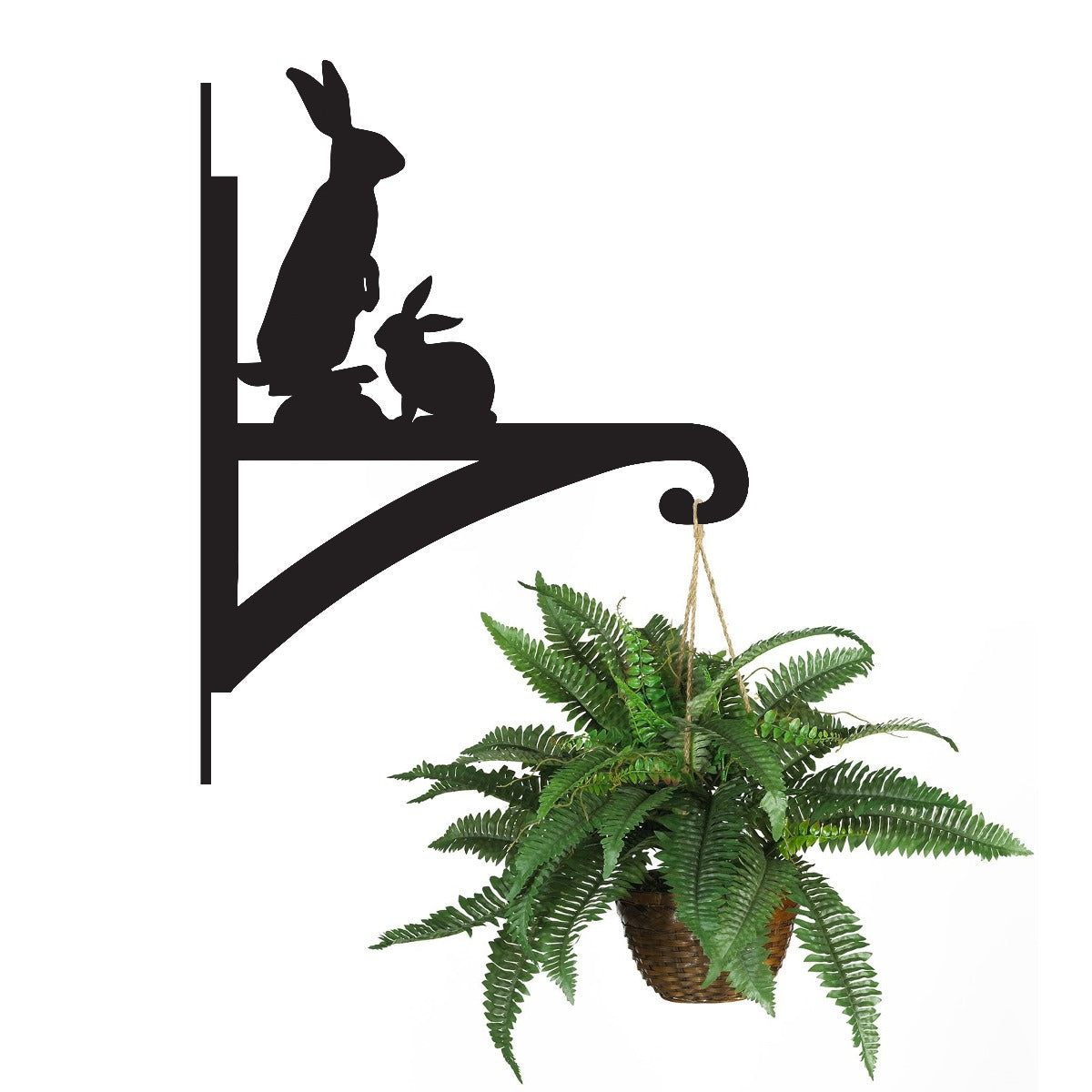"Bunny Rabbits" Garden Hanging Basket Bracket
