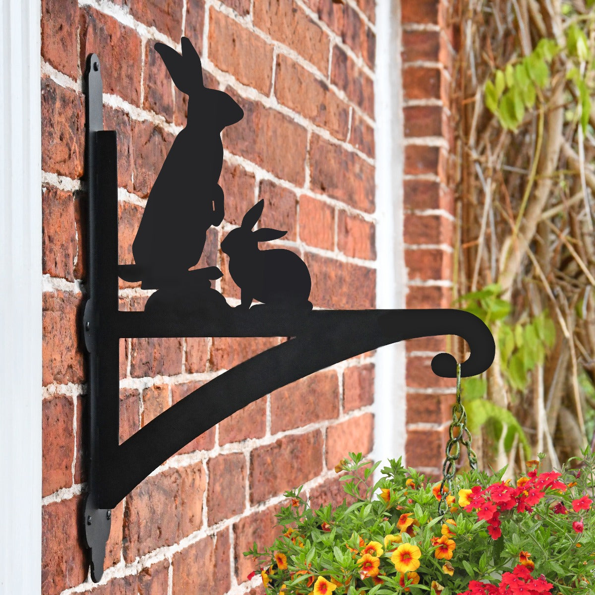 "Bunny Rabbits" Garden Hanging Basket Bracket