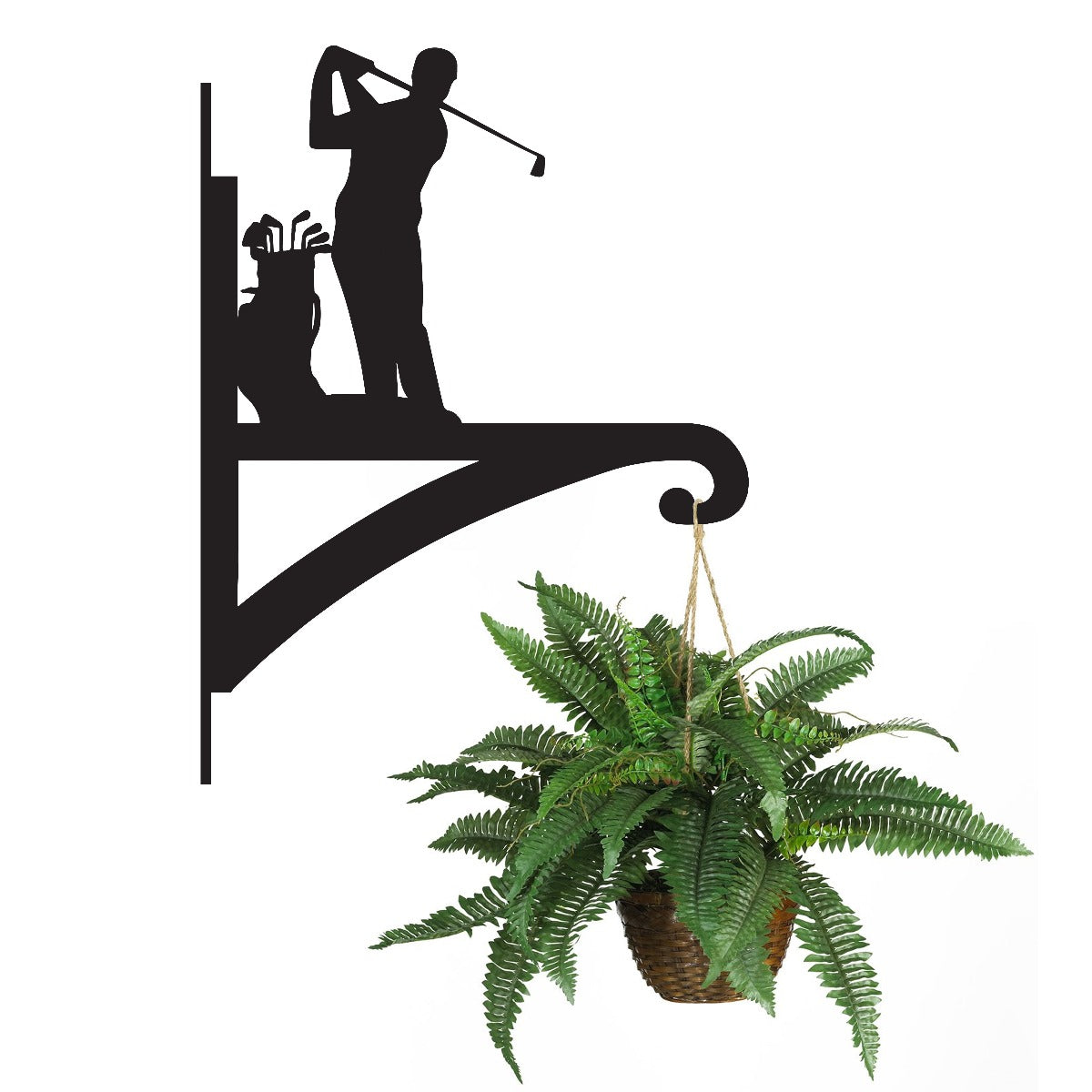 "Golfer" Garden Hanging Basket Bracket