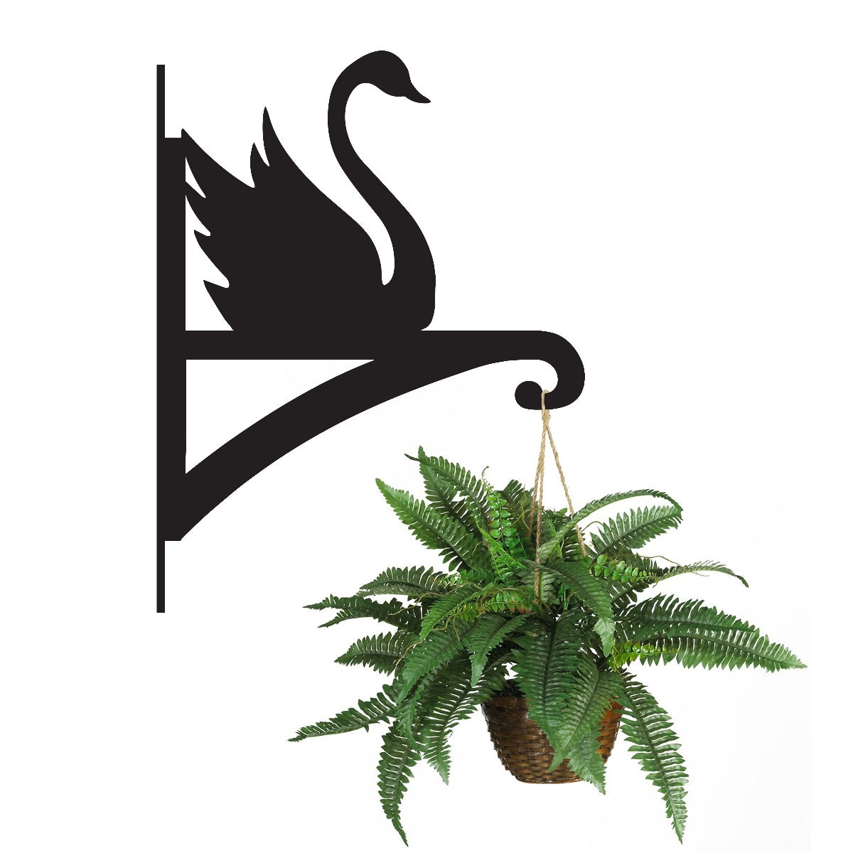 "'Swan'" Garden Hanging Basket Bracket In Iron