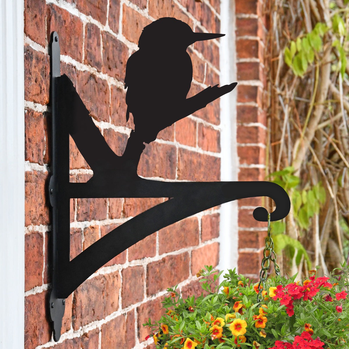 "Kingfisher" Garden Hanging Basket Bracket On Brick Wall
