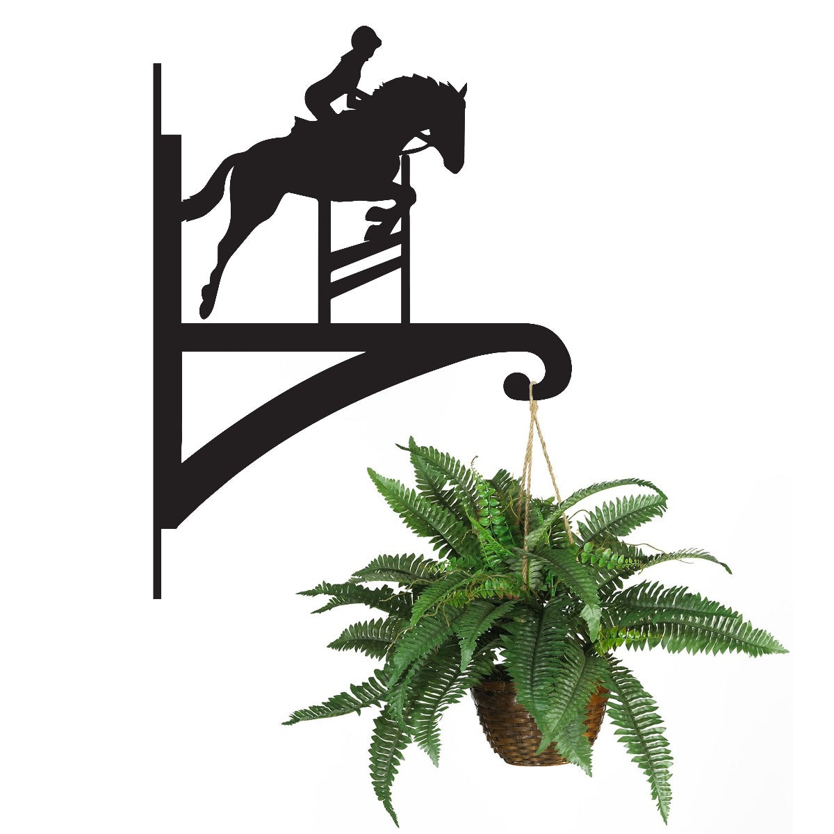 "Showjumper Horse" Garden Hanging Basket Bracket
