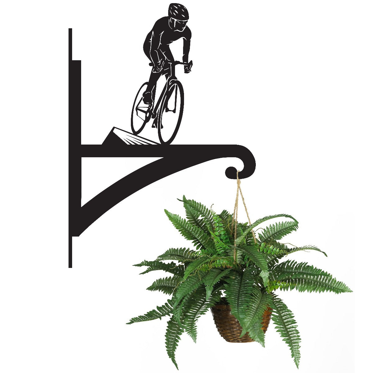 "Cyclist" Garden Hanging Basket Bracket