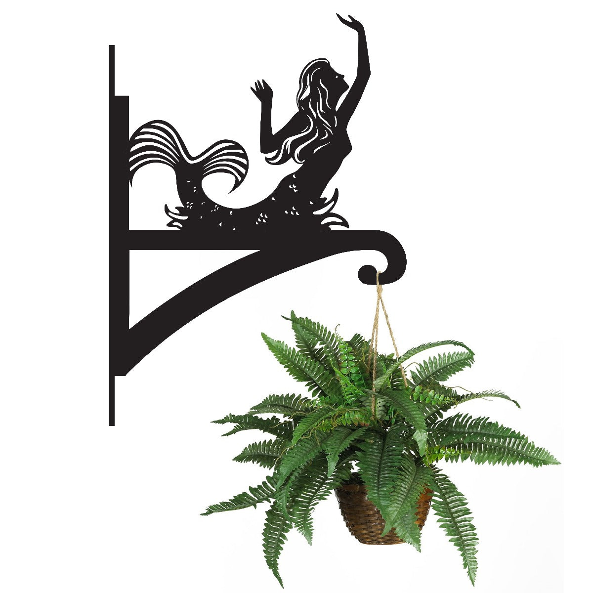 "'Mermaid'" Garden Hanging Basket Bracket