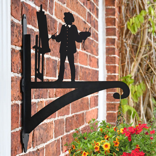 "Artisan" Garden Hanging Basket Bracket On Brick Wall