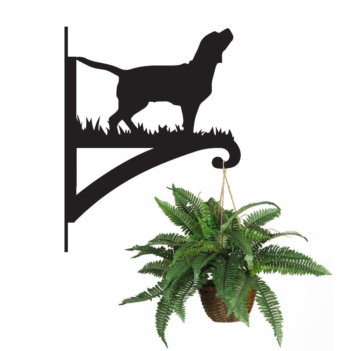 "Beagle" Dog Garden Hanging Basket Bracket With Planter
