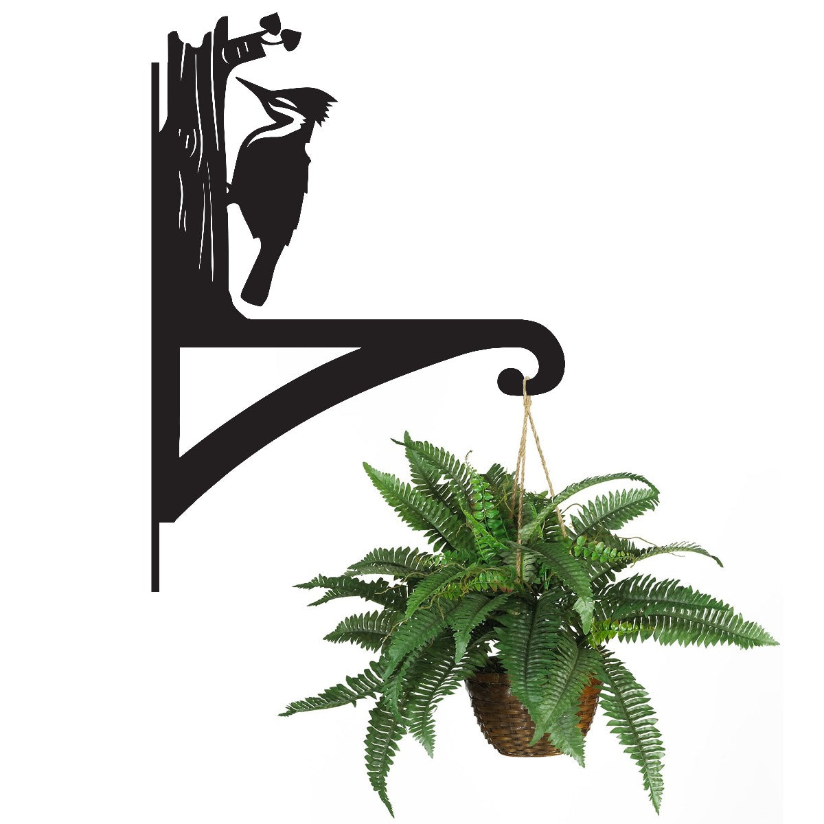 "Woodpecker " Garden Hanging Basket Bracket