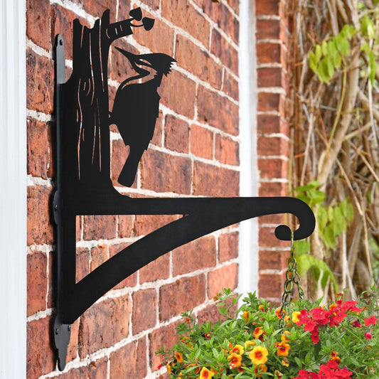 "Woodpecker " Garden Hanging Basket Bracket