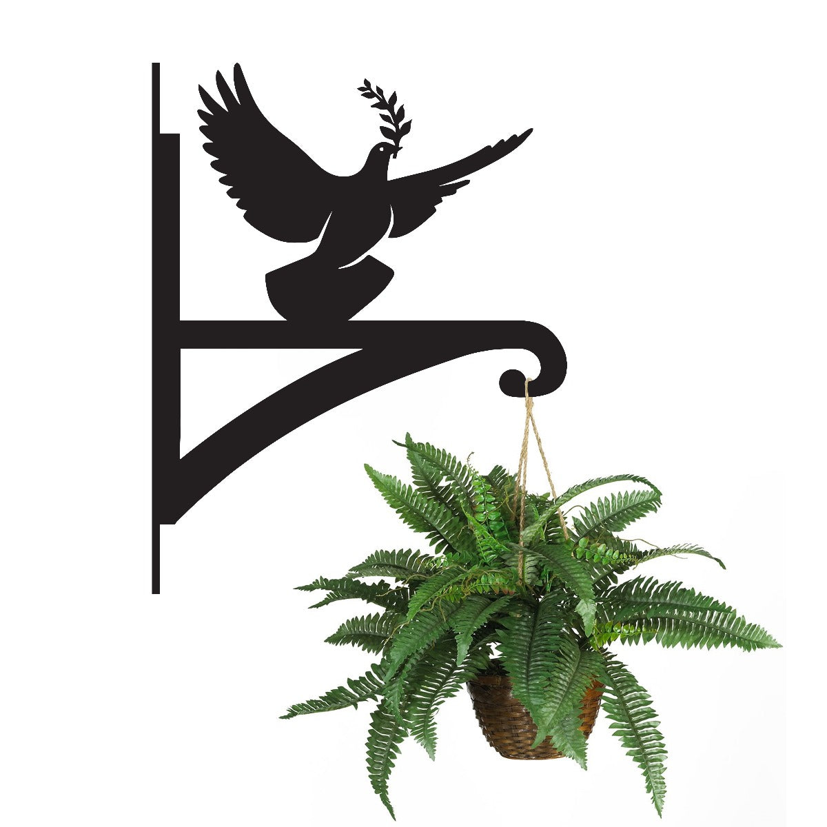 "Dove of Peace" Garden Hanging Basket Bracket