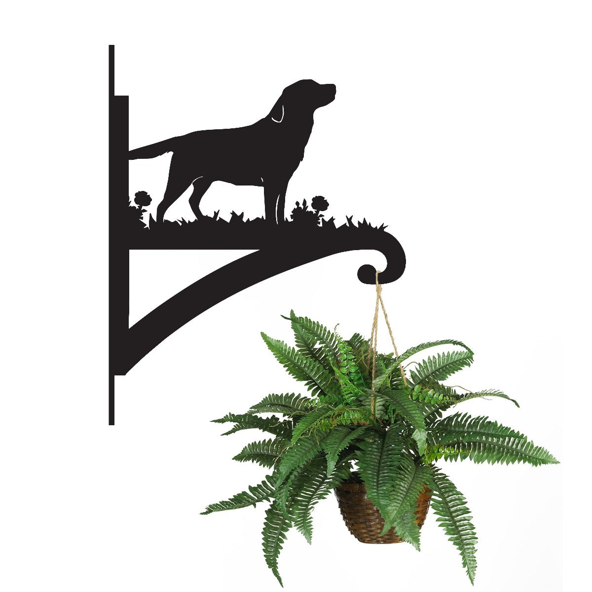 "Labrador" Dog Garden Hanging Basket Bracket