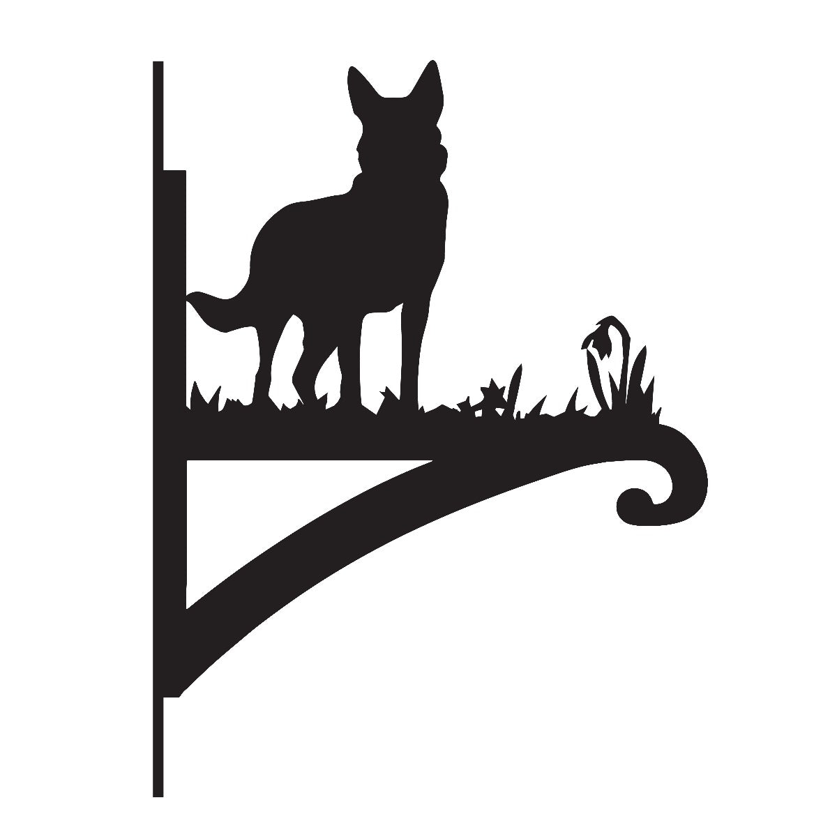 "German Shepherd" Garden Hanging Basket Bracket
