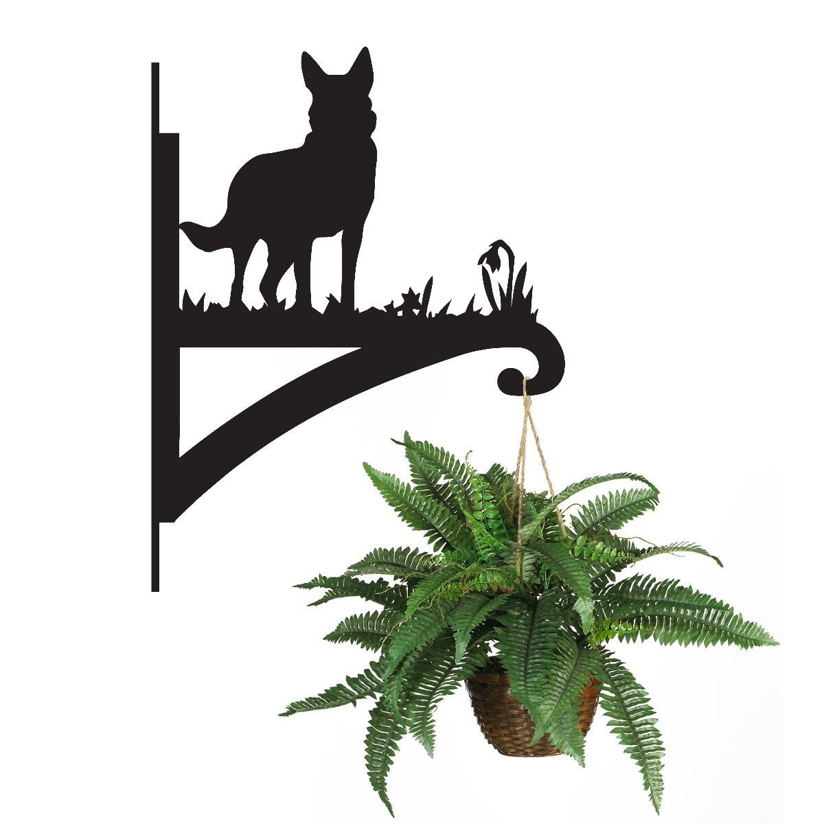 "German Shepherd" Garden Hanging Basket Bracket