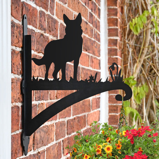 "German Shepherd" Garden Hanging Basket Bracket