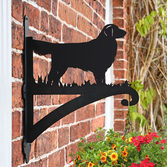 "'Golden Retriever'" Dog Garden Hanging Basket Bracket