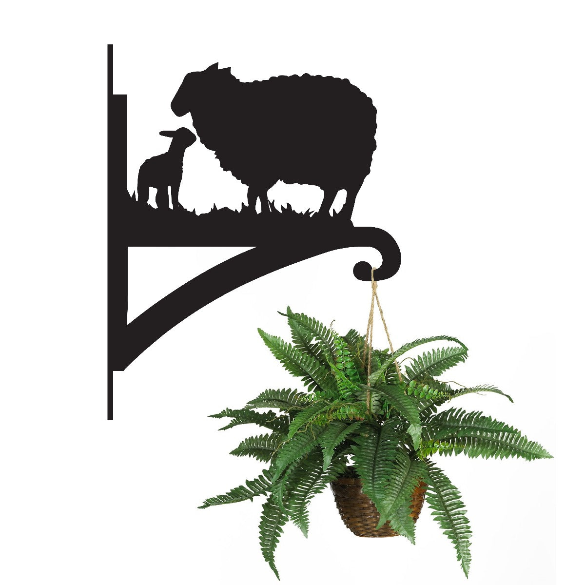 "Sheep and Lamb" Garden Hanging Basket Bracket