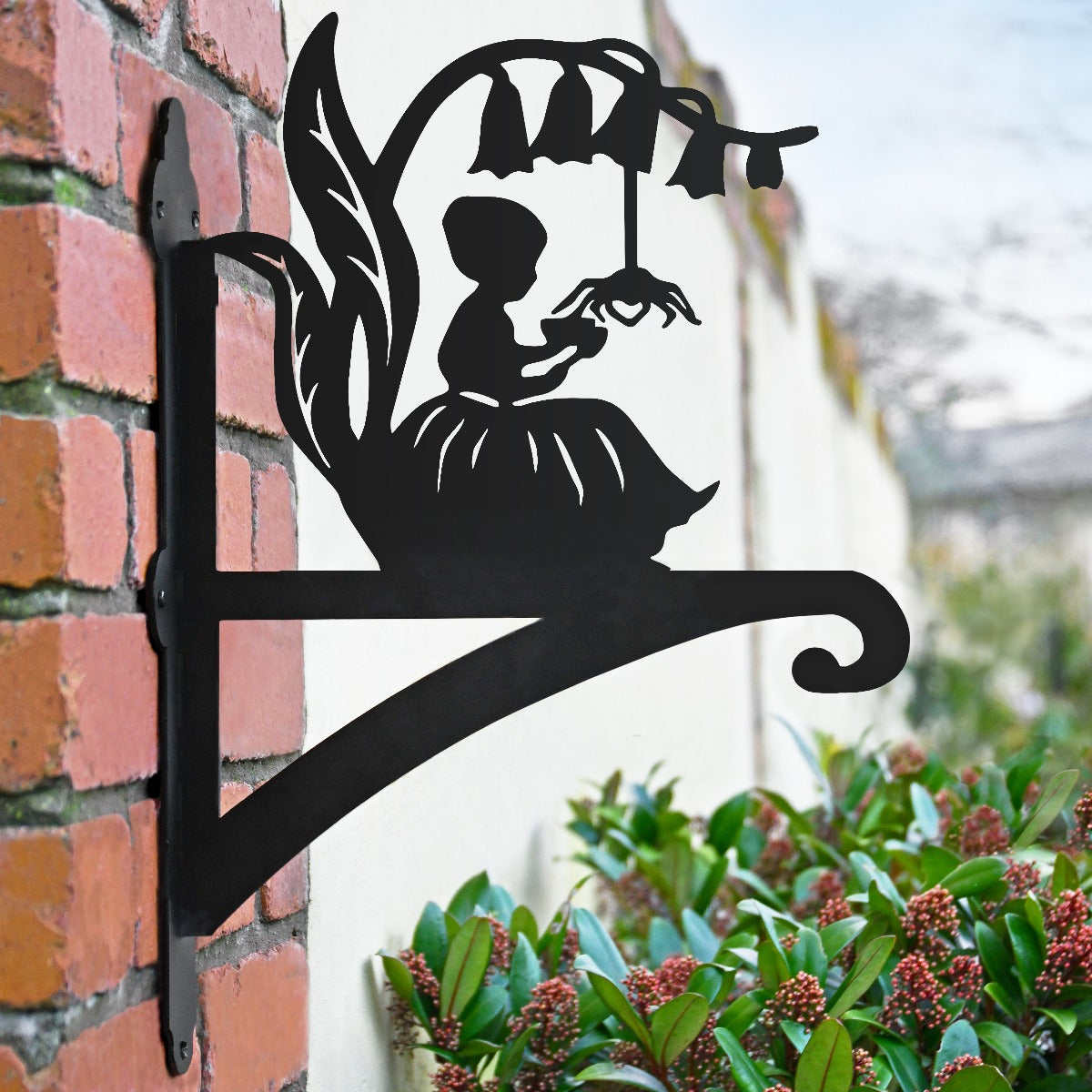 "Little Miss Muffet" Garden Hanging Basket Bracket In Situ