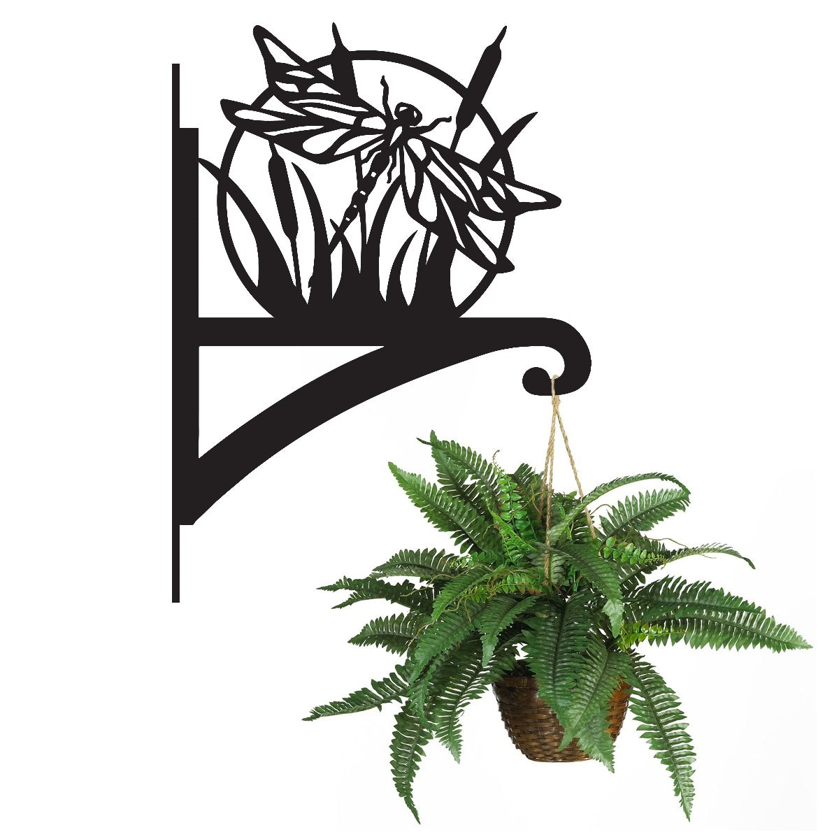 "Dragonfly" Garden Hanging Basket Bracket With Planter