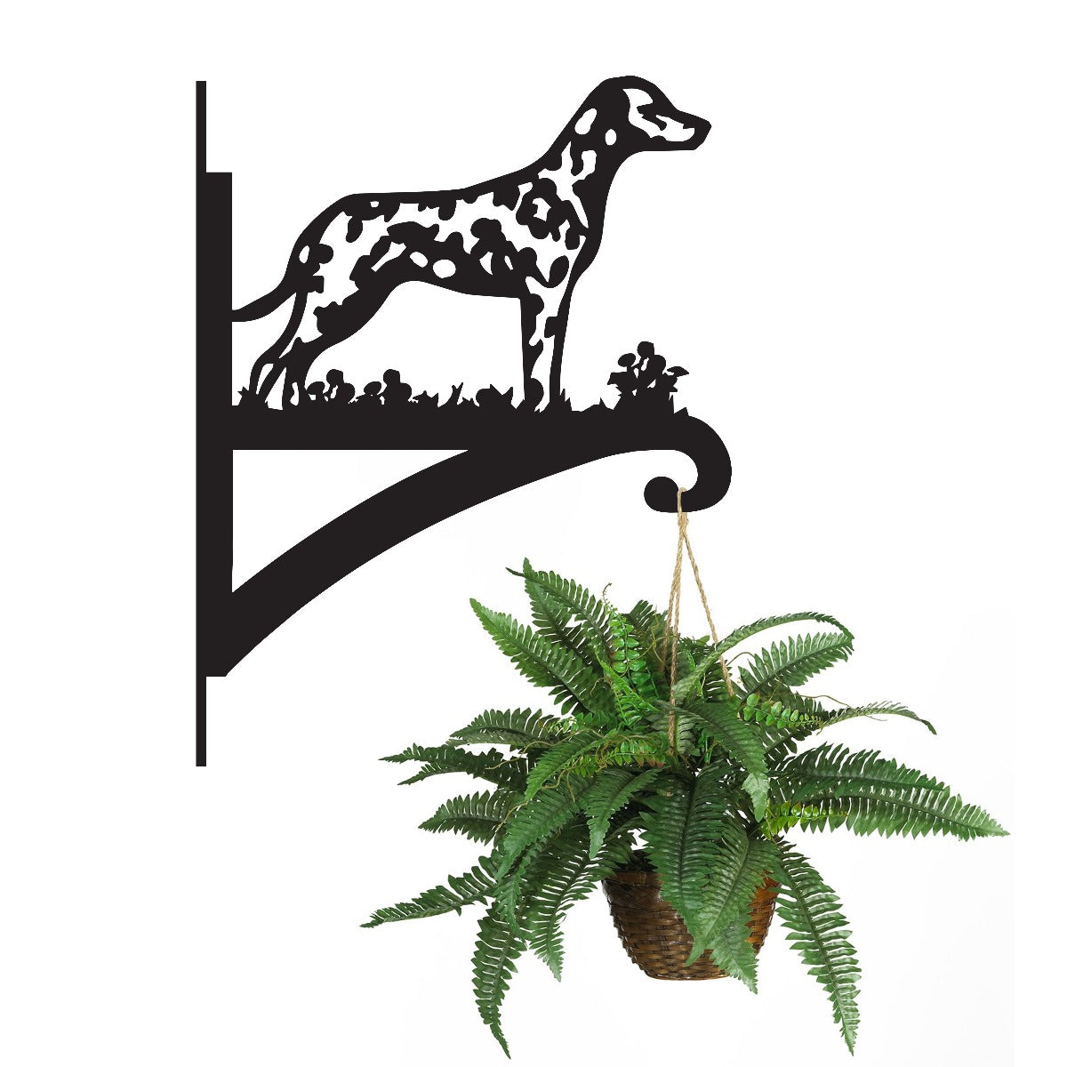 "'Dalmatian'" Dog Garden Hanging Basket Bracket