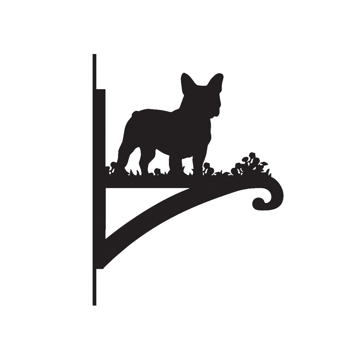 'French Bulldog' Iron Hanging Basket Bracket
