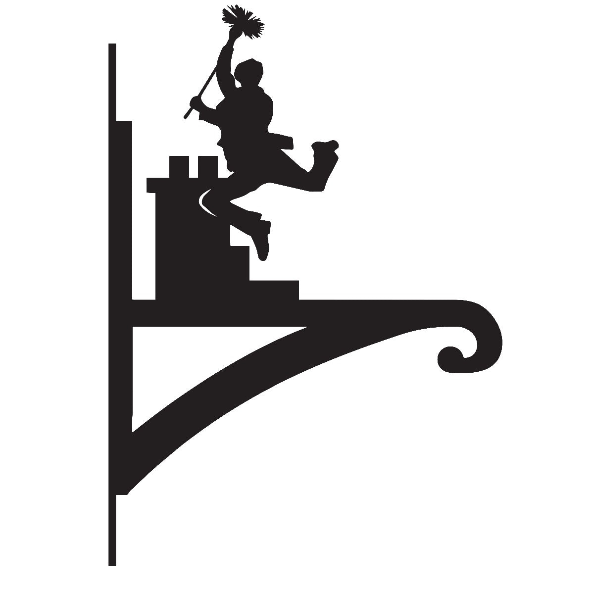 "Chimney Sweep" Garden Hanging Basket Bracket